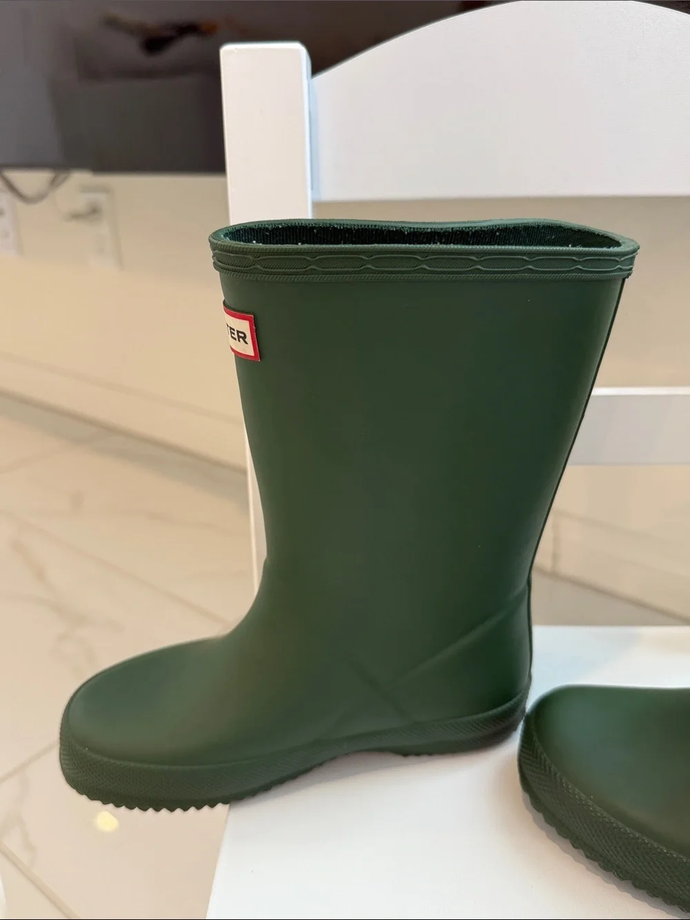 Hunter Green Tall Waterproof Rain Boots